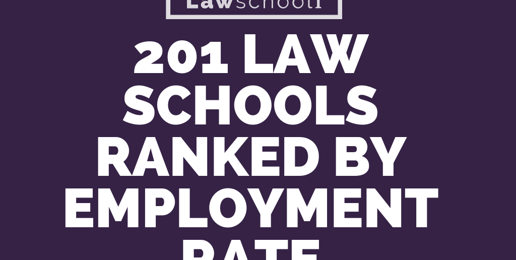 201 Law Schools Ranked By Full-Time Employment Rate (Law School Employment Statistics)